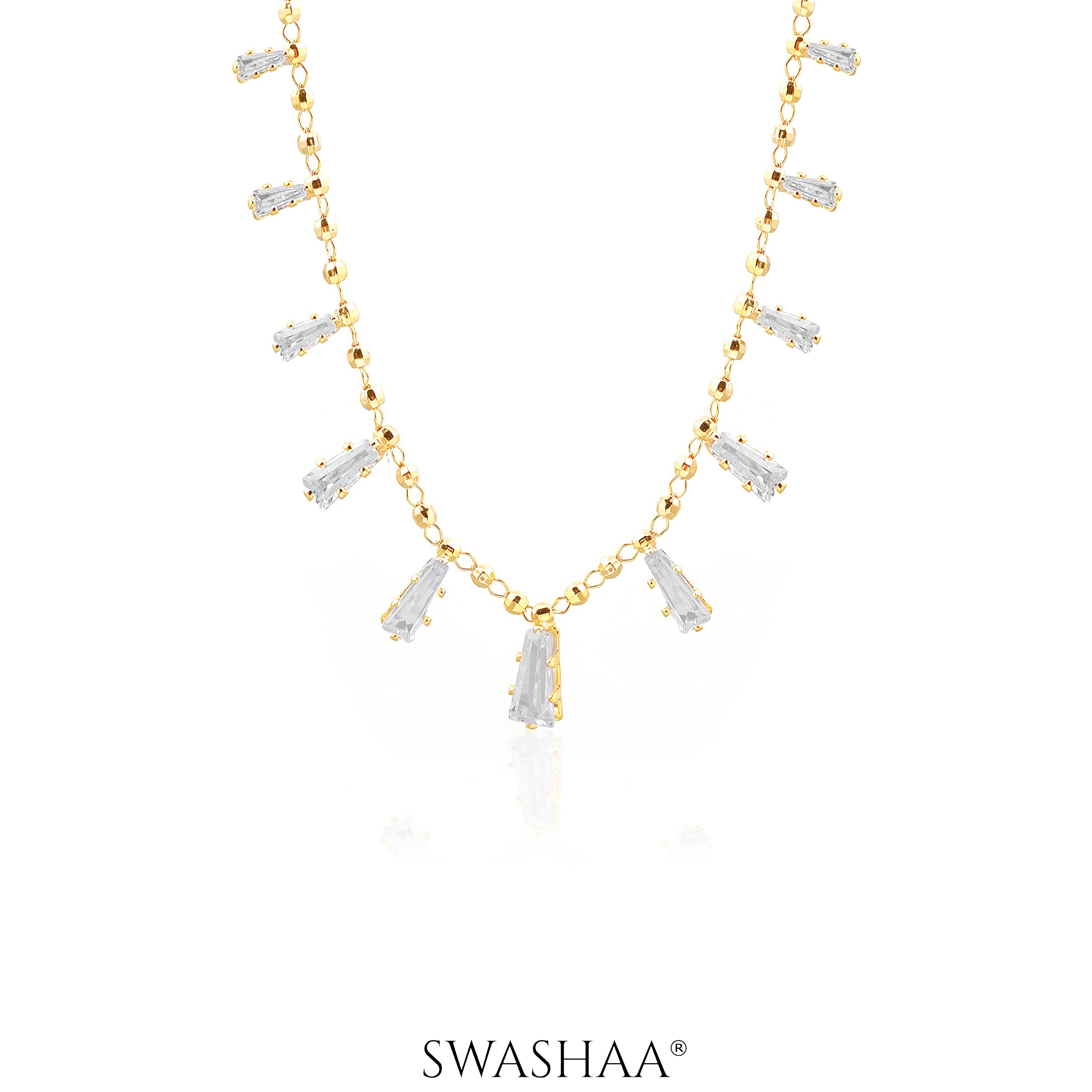 Tyla Studded Bar 18K Gold Plated Choker