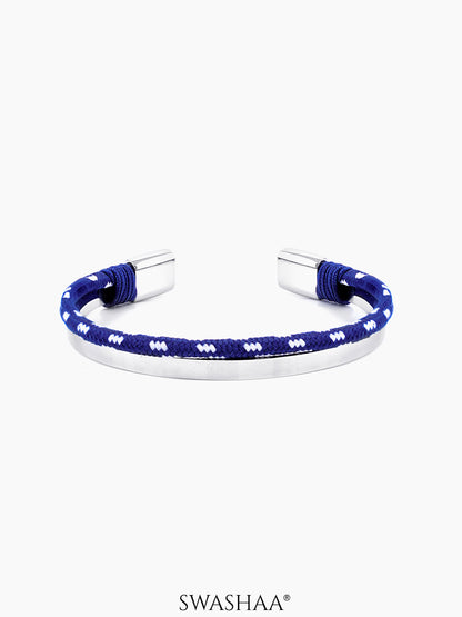 Unan Blue White Rope Cuff Bracelet