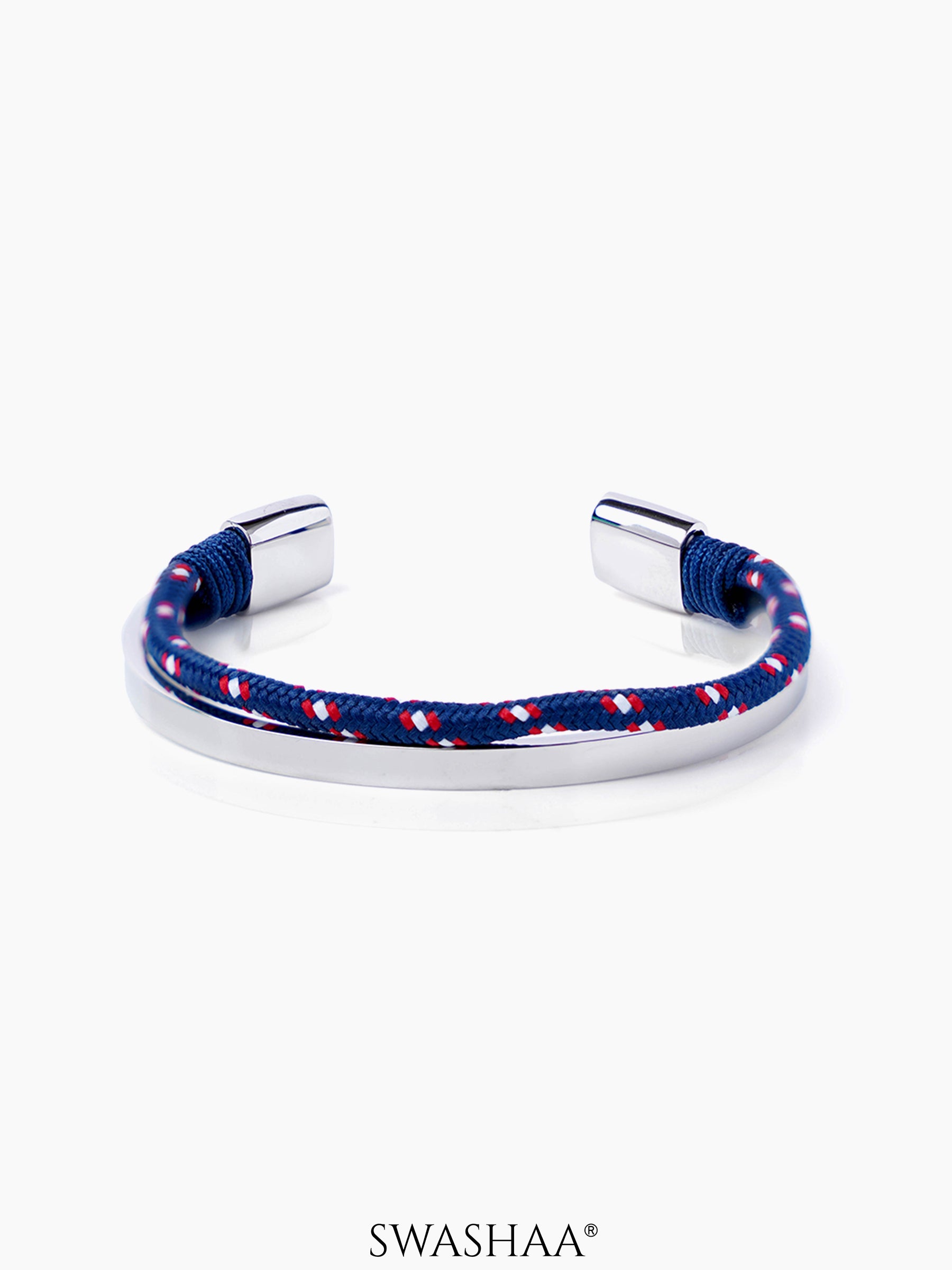 Unan Blue Red Rope Cuff Bracelet