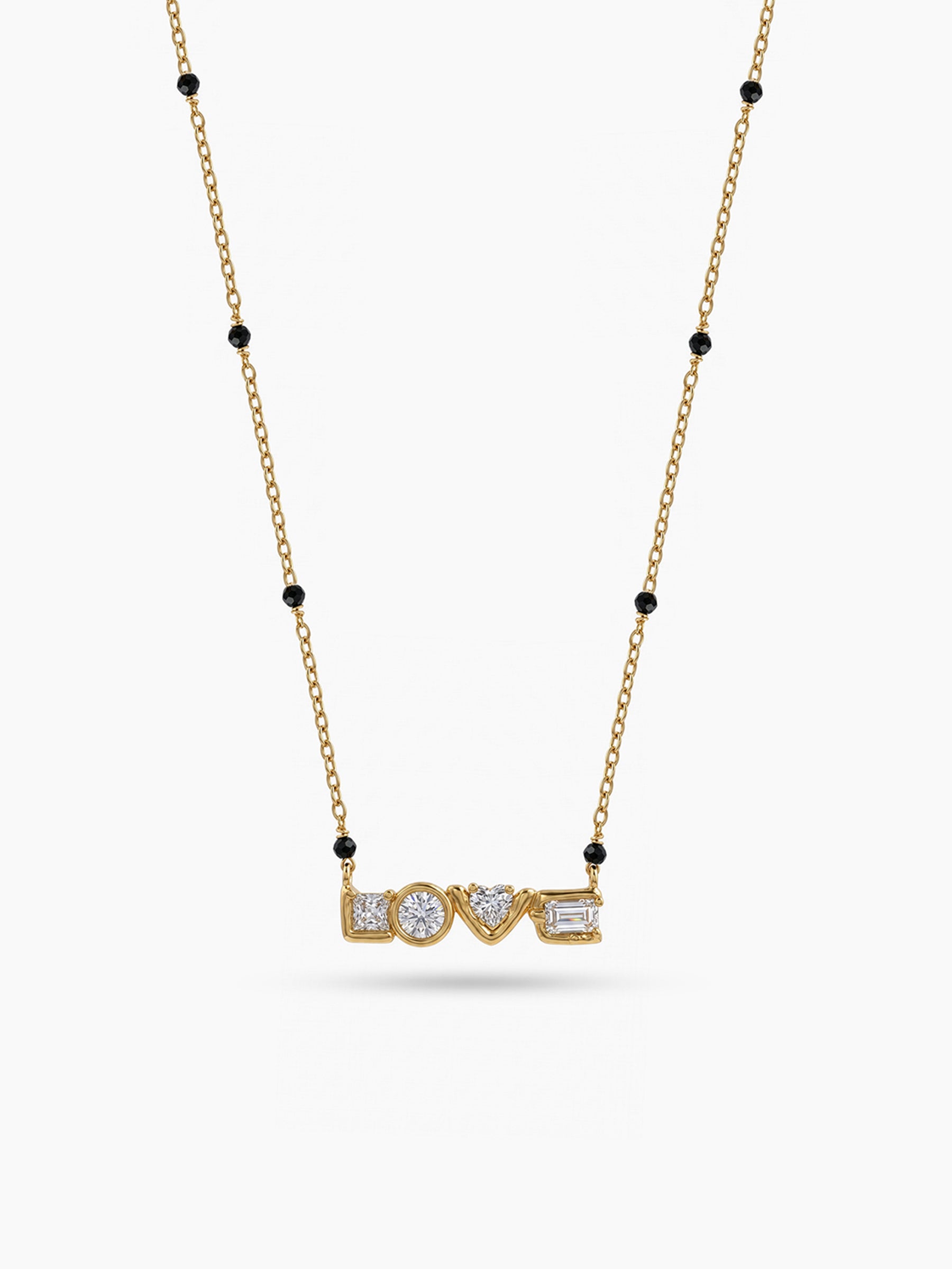 Unnati Diamond Love 18K Gold Plated Women's Mangalsutra Necklace
