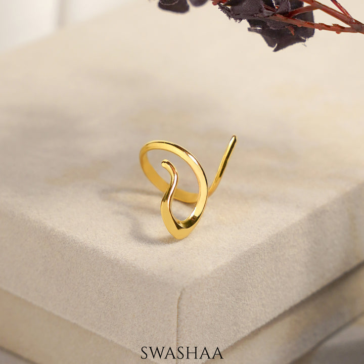 Upsana Snake 18K Gold Plated Ring