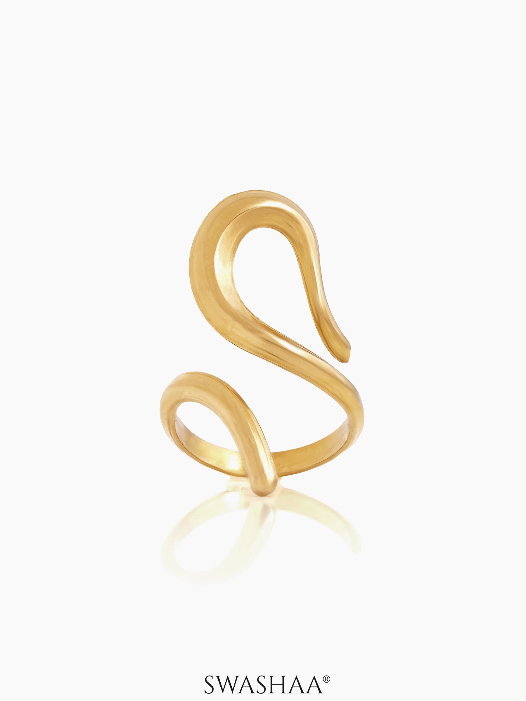 Upsana Snake 18K Gold Plated Ring