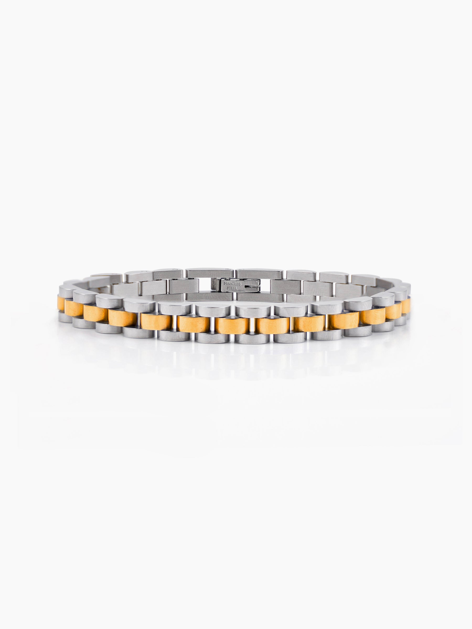 Valdez Silver - 18K Gold Plated Men's Watch Belt Bracelet