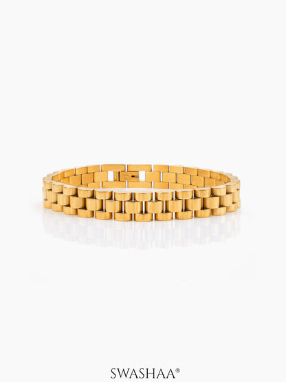 Valdez 18K Gold Plated Men's Watch Belt Bracelet