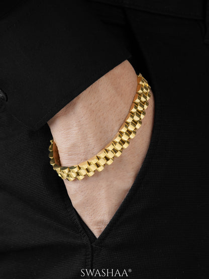 Valdez 18K Gold Plated Men's Watch Belt Bracelet