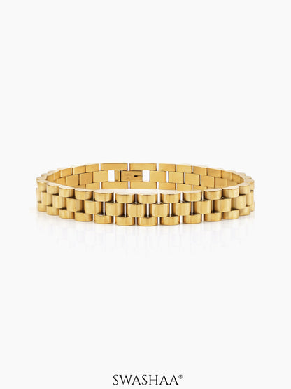 Valdez Women's 18K Gold Plated Watch Belt Link Bracelet