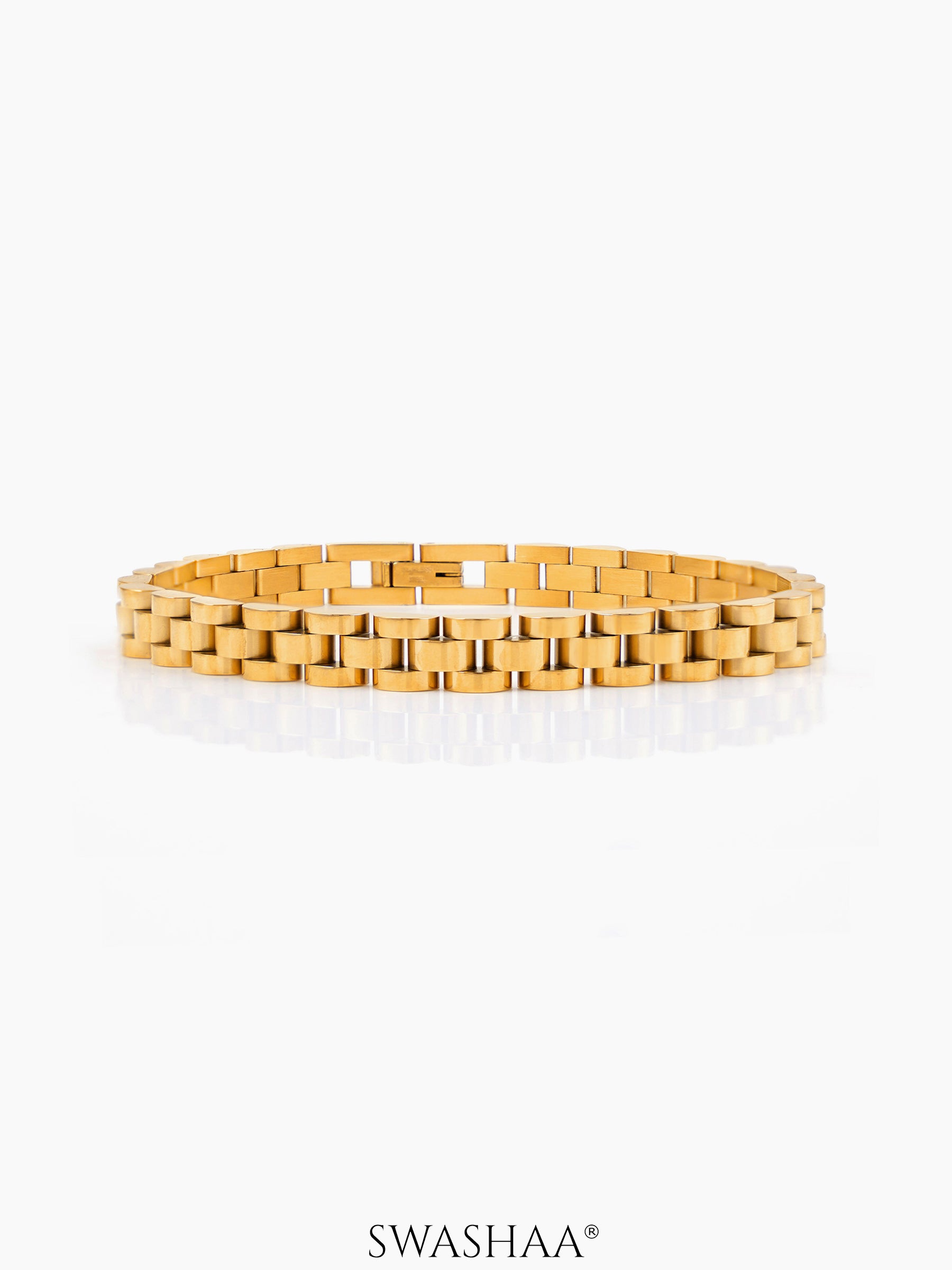 Valdez 18K Gold Plated Men's Watch Belt Bracelet