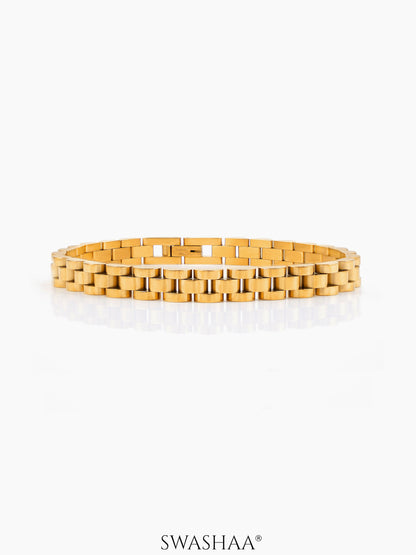 Valdez 18K Gold Plated Men's Watch Belt Bracelet
