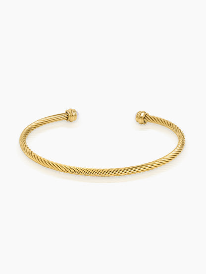 Valencia Twisted 18K Gold Plated Cuff Bracelet