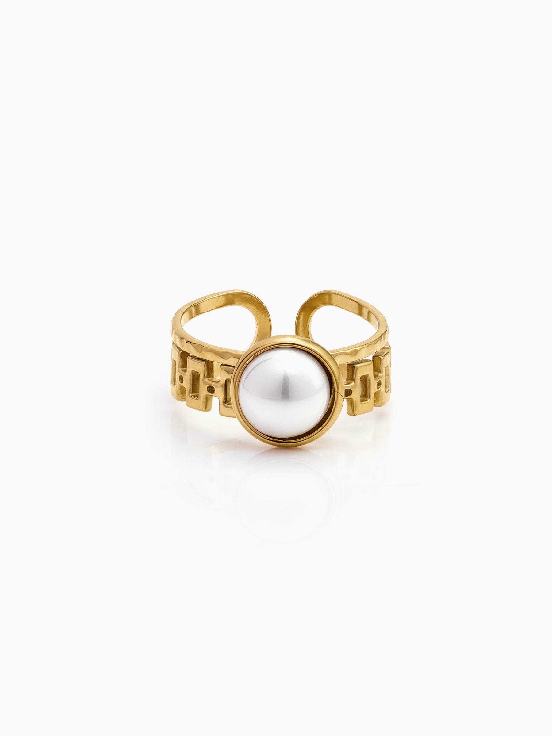 Valentina Pearl White - 18K Gold Plated Women's Ring