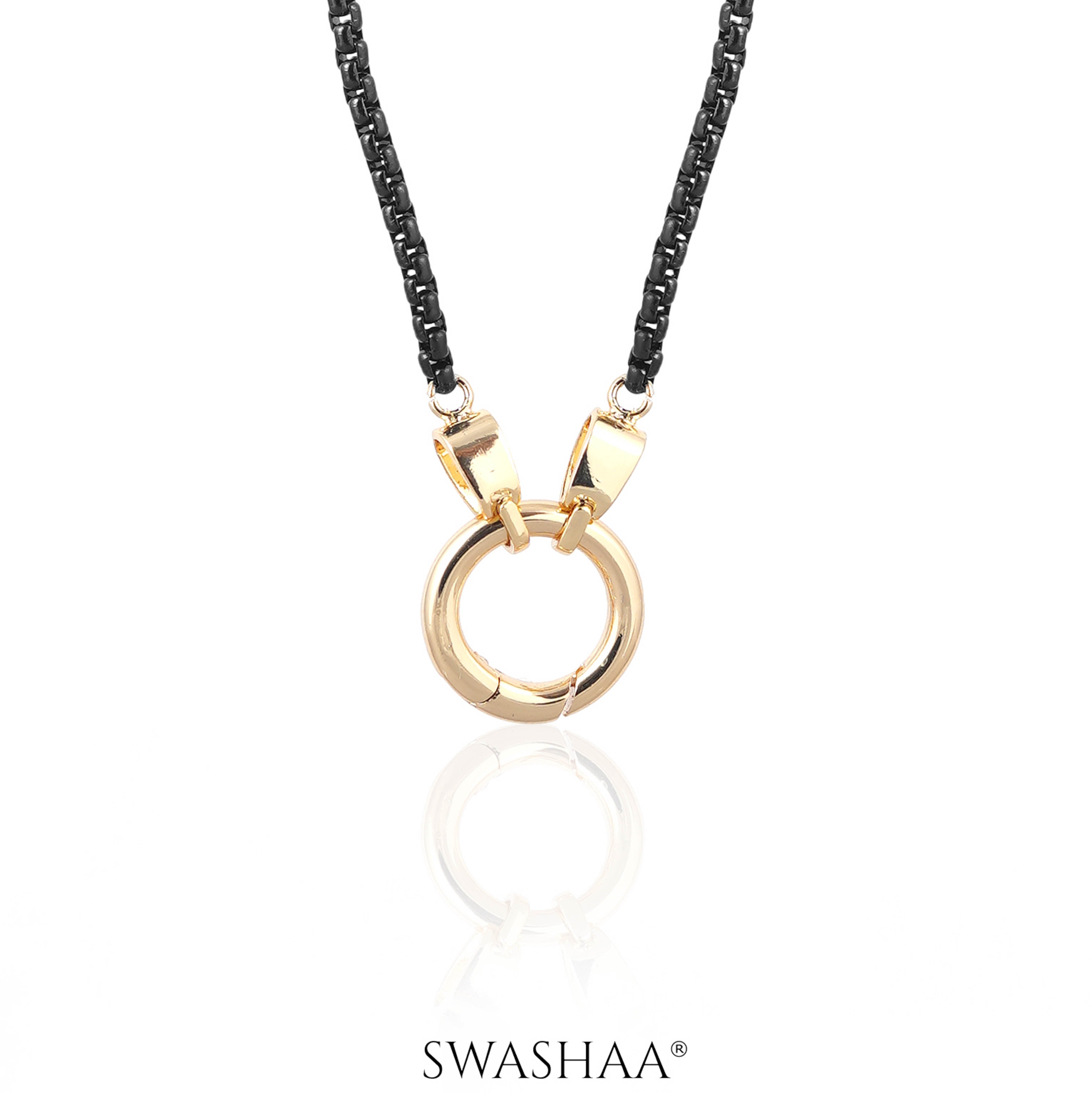 Vangie Eternal Ring Amulate Box Chain Necklace