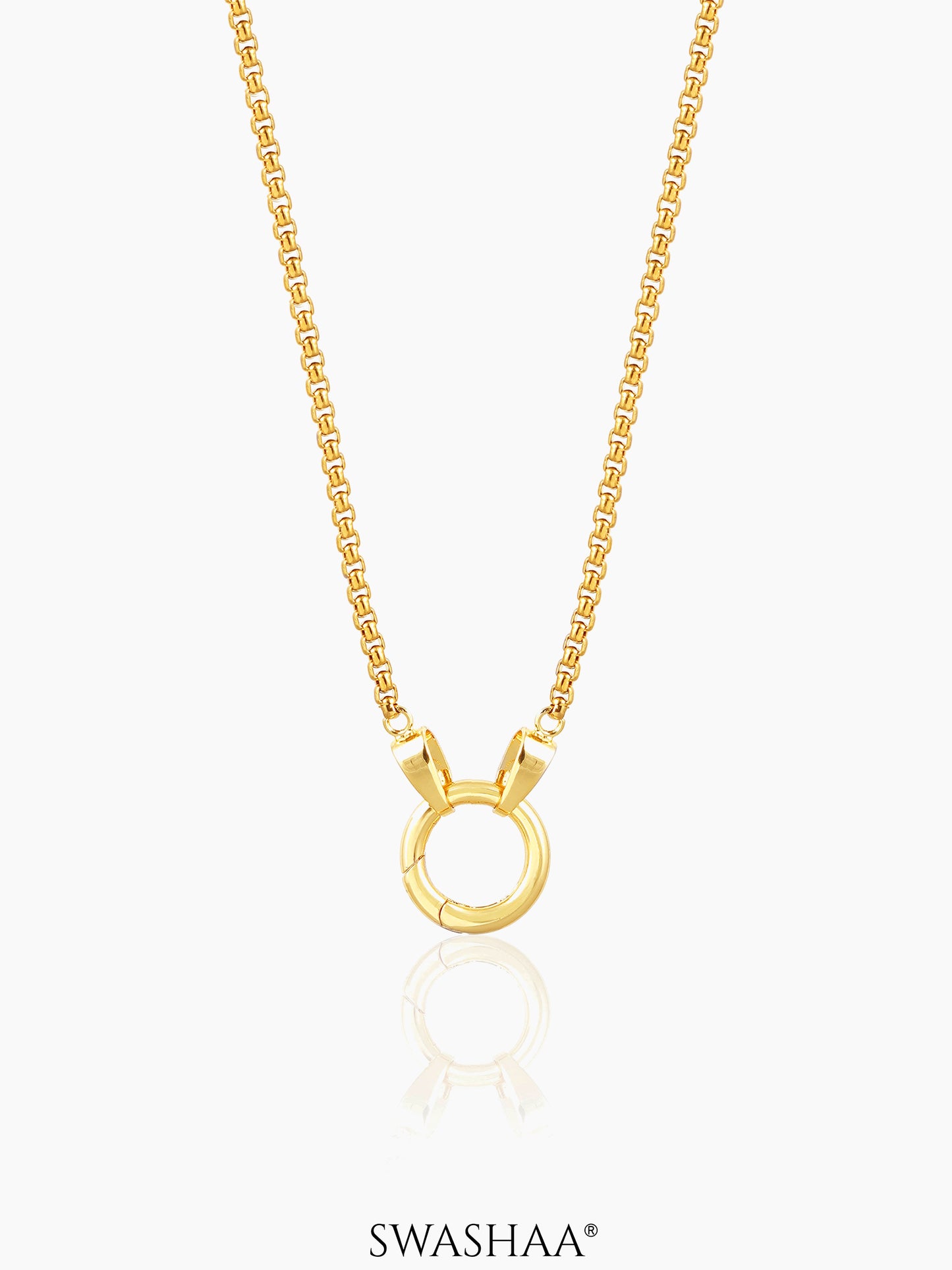 Vangie Eternal Ring Amulate Box Chain Necklace