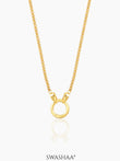 Vangie Eternal Ring Amulate Box Chain Necklace