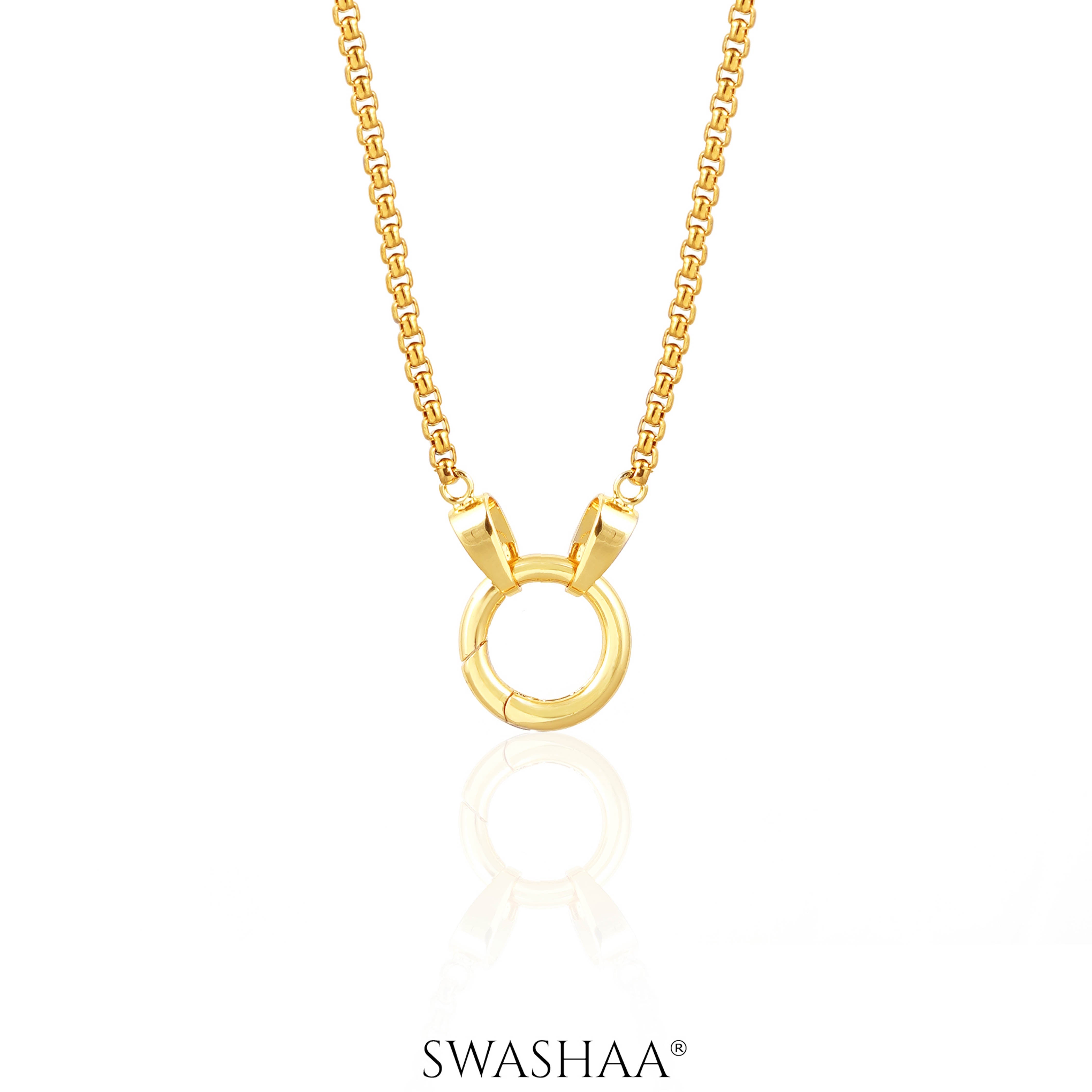 Vangie Eternal Ring Amulate Box Chain Necklace