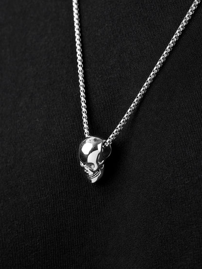 Varek Deathgrin Skull Silver Men's Chain Pendant