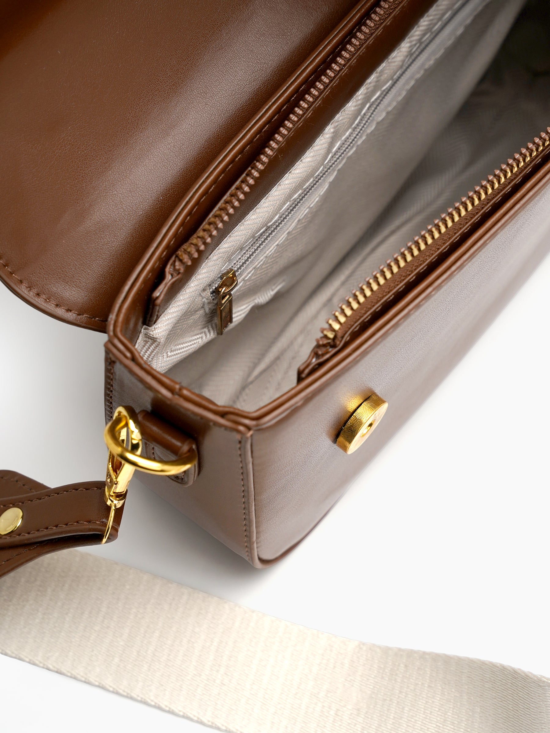 Varelle Brown Sling Bag - Swashaa