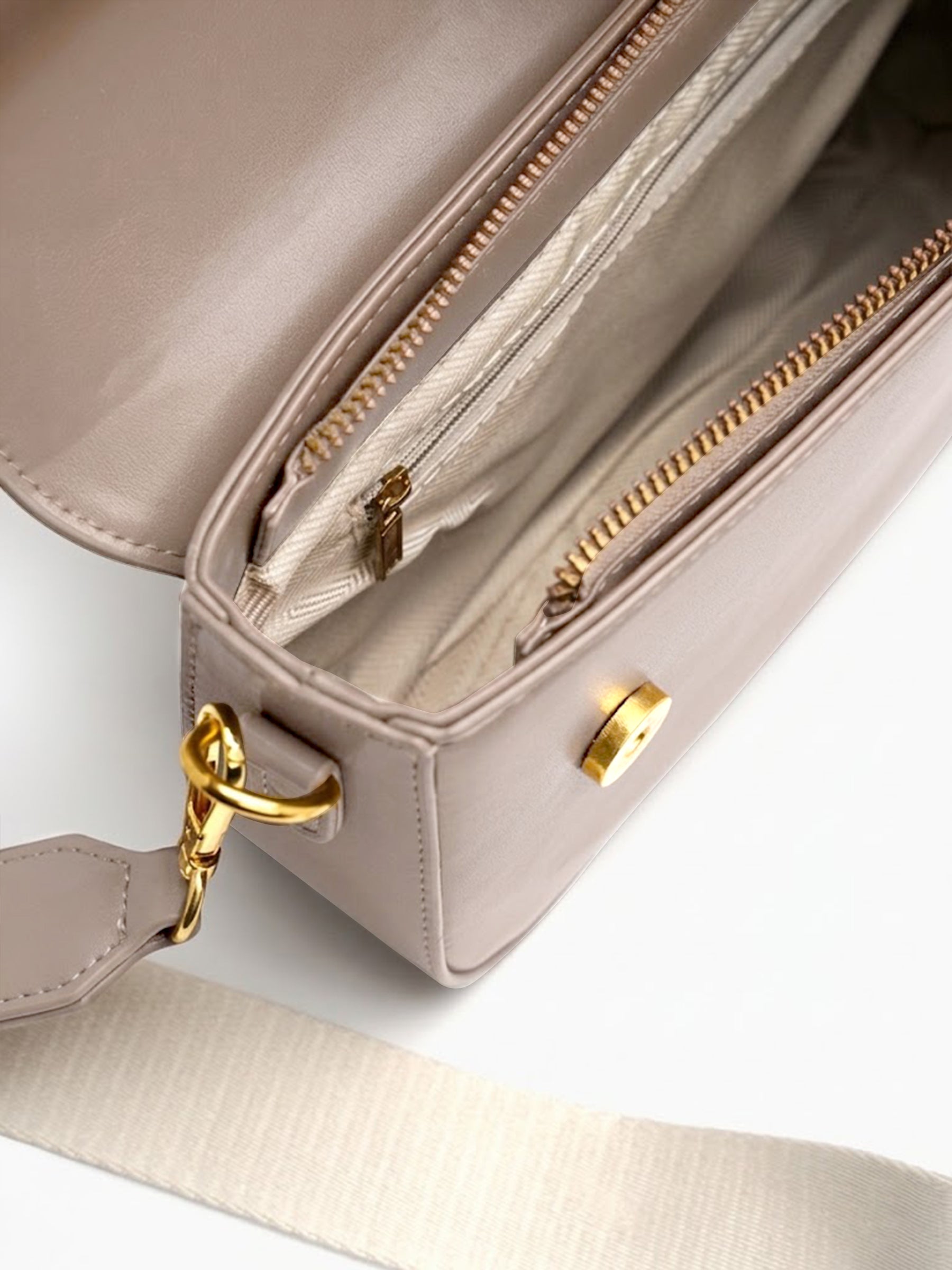 Varelle taupe Beige Sling Bag - Swashaa