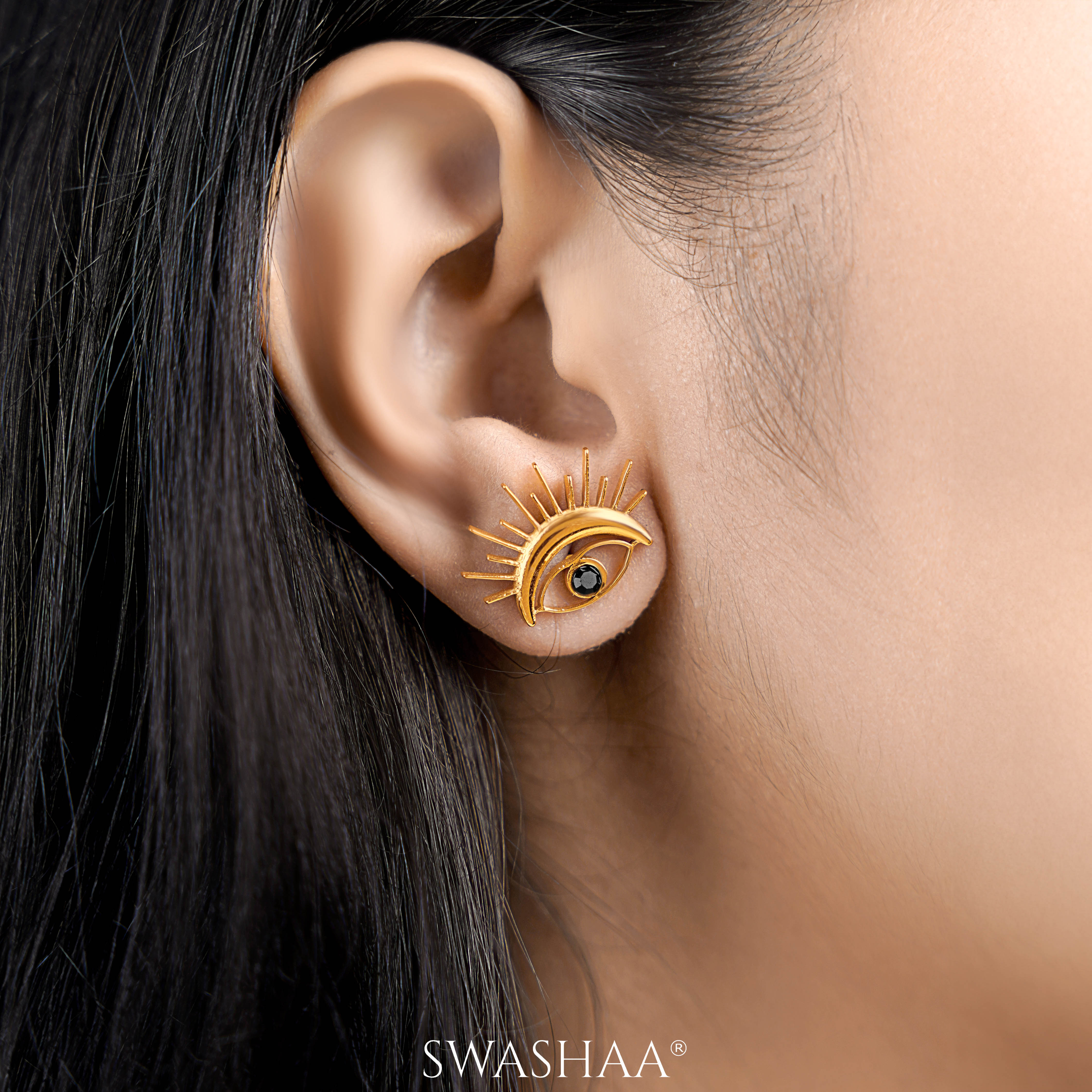 Varra Eye 18K Gold Plated Earrings