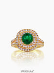 Vashti Emarald 18K Gold Plated Ring