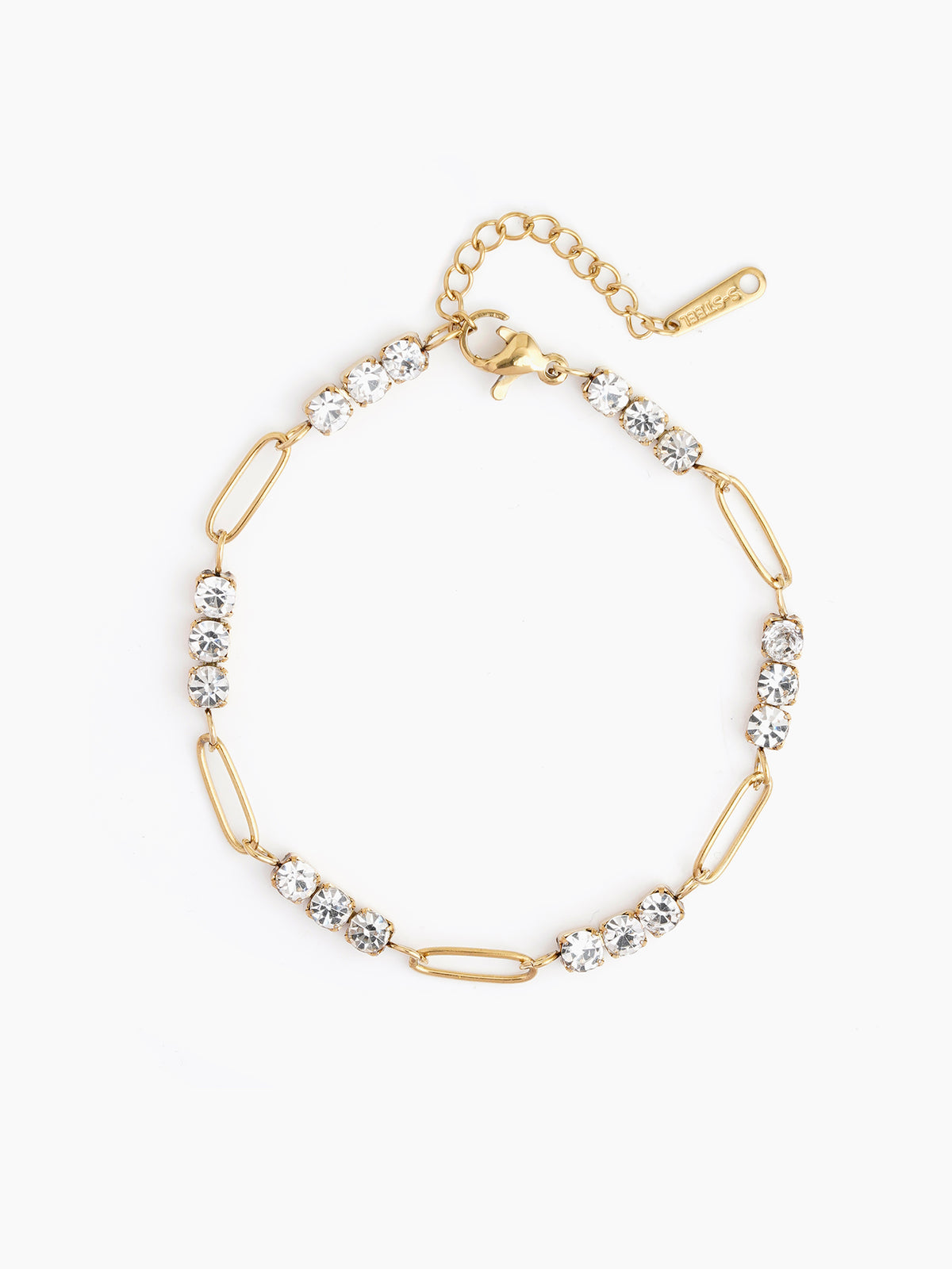 Victoria Diamond Link 18K Gold Plated Women's Loose Chain Bracelets