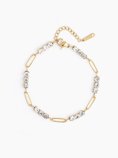Victoria Diamond Link 18K Gold Plated Women's Loose Chain Bracelets