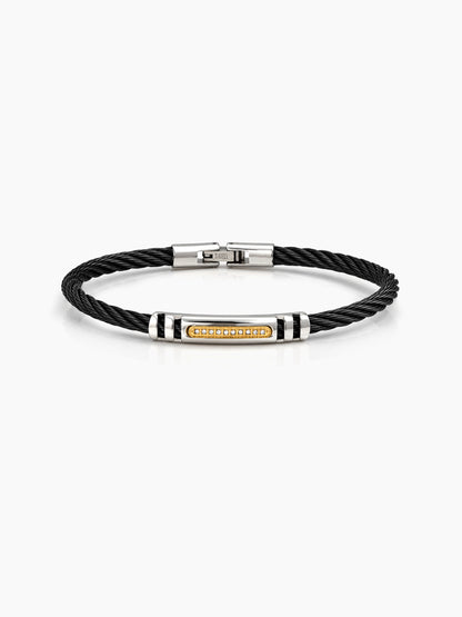 Vincent Black Wired Men's Bracelet