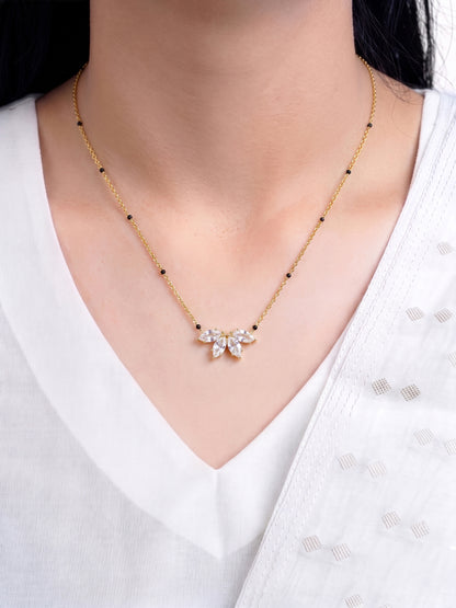 Vira Solitaire Flower Mangalsutra - Swashaa