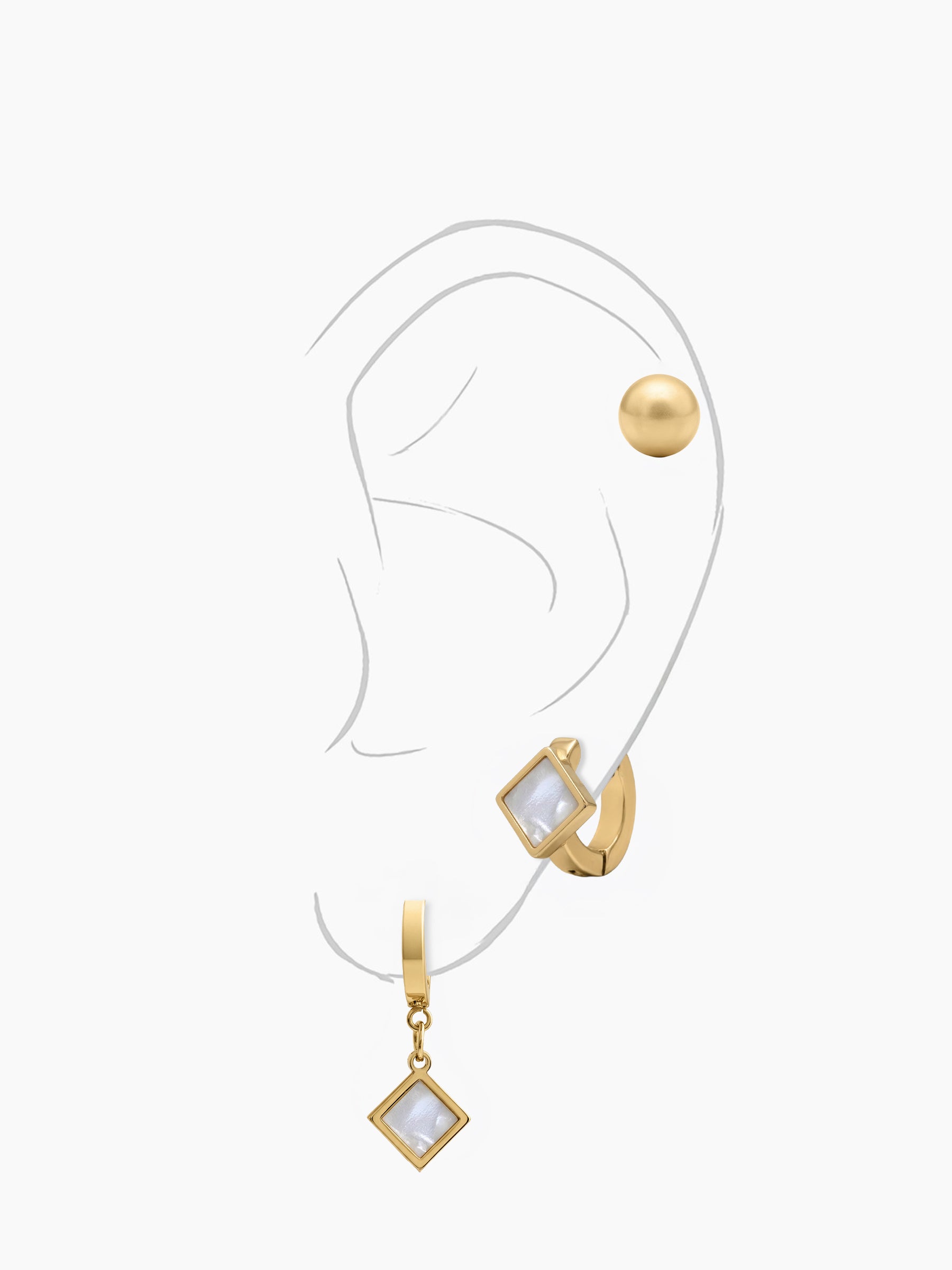 Virezza Charms 18K Gold Plated Women's Earrings Set - Swashaa