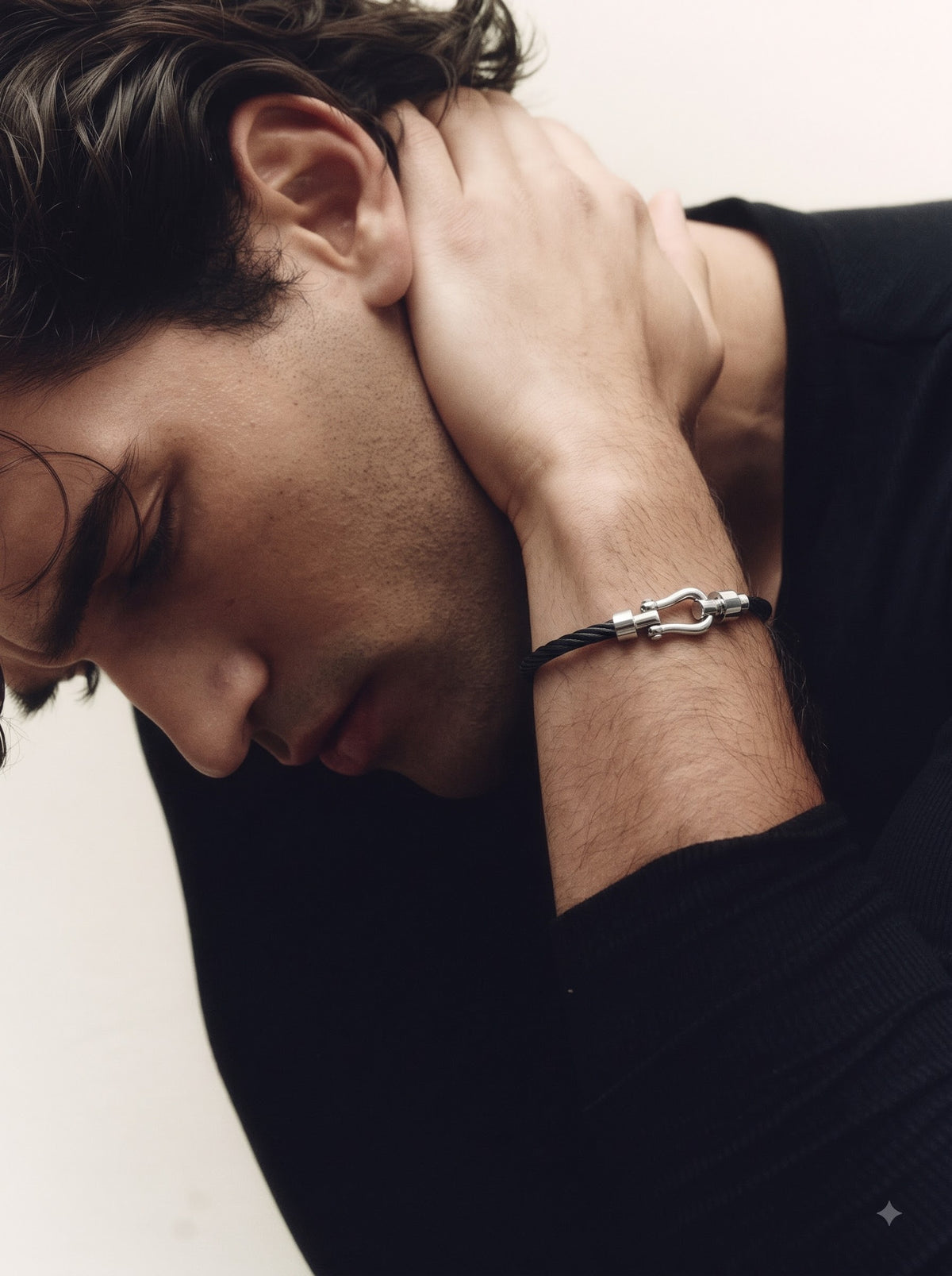 Vornix Charms Black - Silver Wired Men's Bracelet