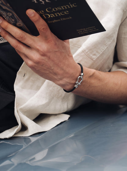 Vornix Charms Black - Silver Wired Men's Bracelet