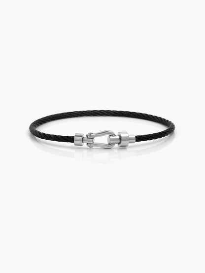 Vornix Charms Black - Silver Wired Men's Bracelet