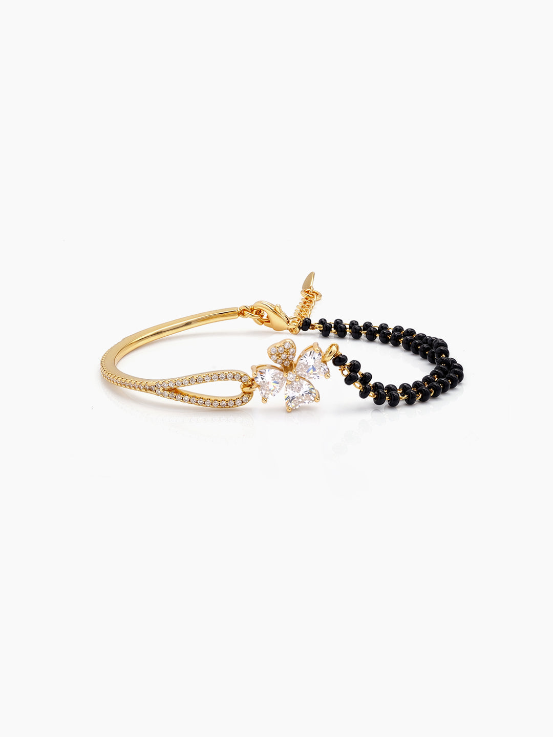 Vrutha Daimond Floral 18K Gold Plated Women's Mangalsutra Bracelet