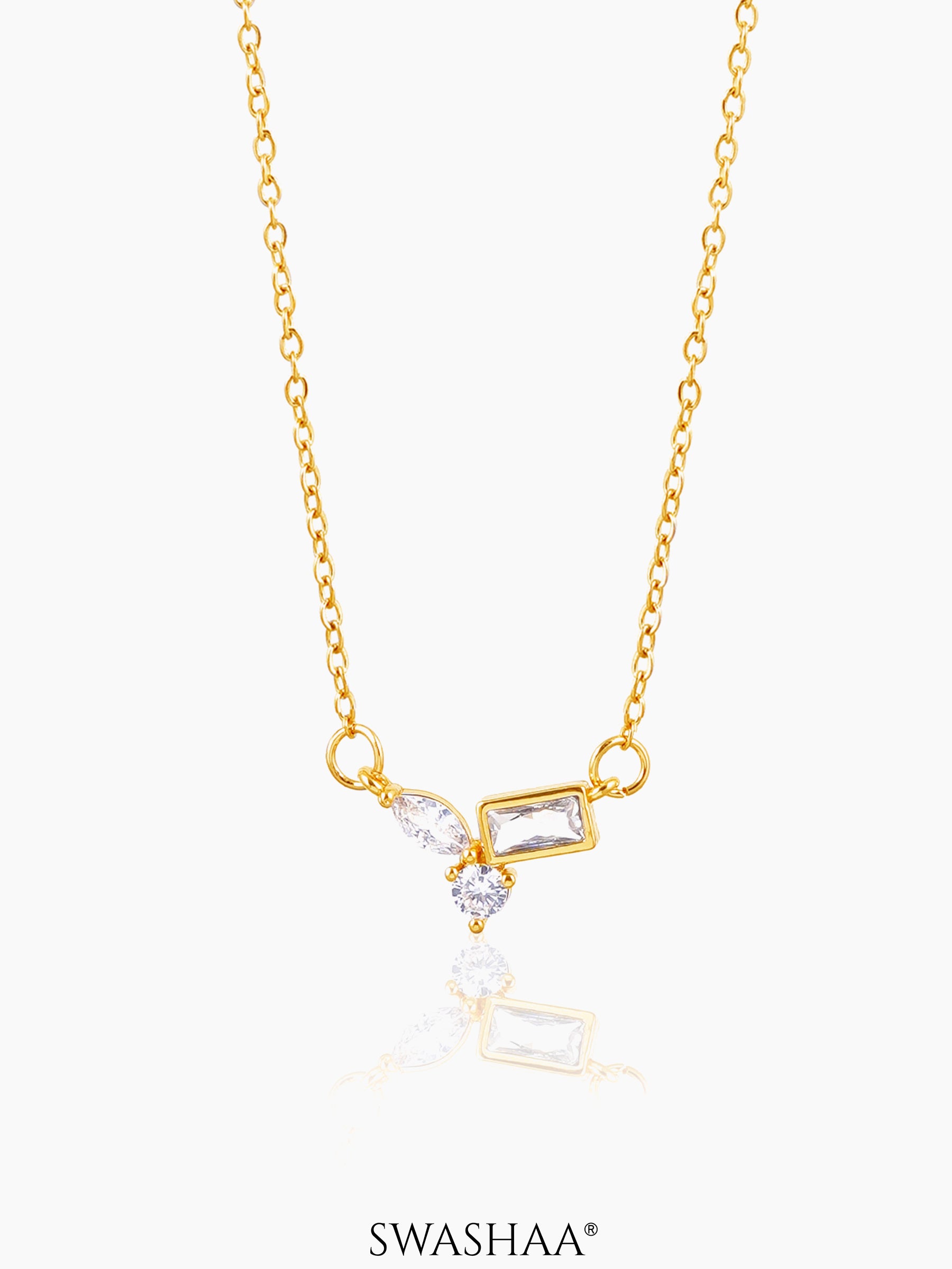 Wei Cluster 18K Gold Plated Necklace
