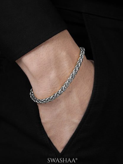 Wheat Chain Silver 5 MM Men's Bracelet