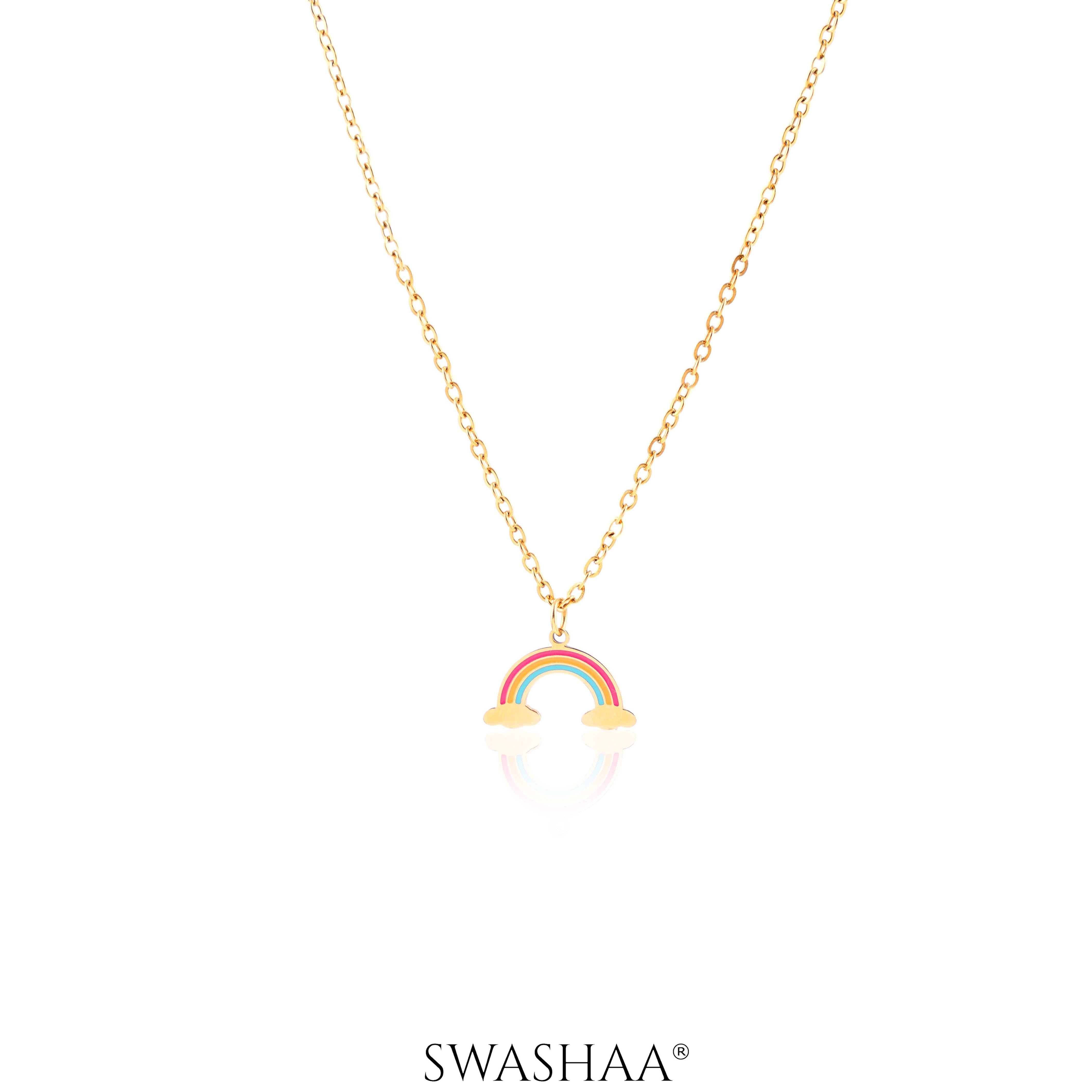 Wow Rainbow 18K Gold Plated Kid's Pendant Necklace