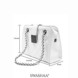 Wren Daisy White Leather Shoulder Bag