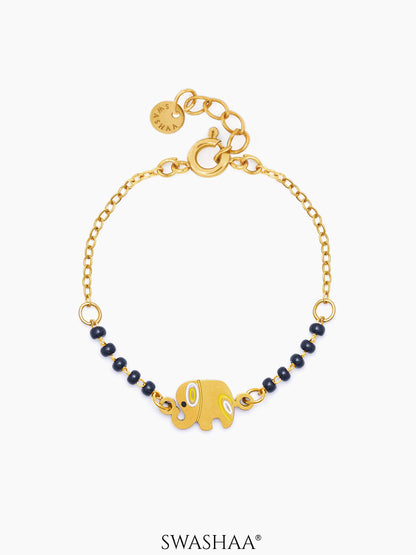 Yolo Elephant Charm 18K Gold Plated Kid's Nazariya Loose Bracelet