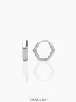 Zane Hexagon Men's Hoop Earrings