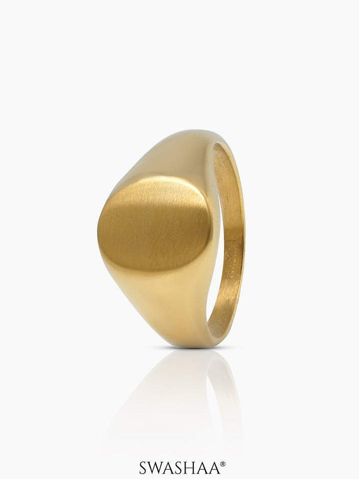Zane Matte Signet Men's Ring