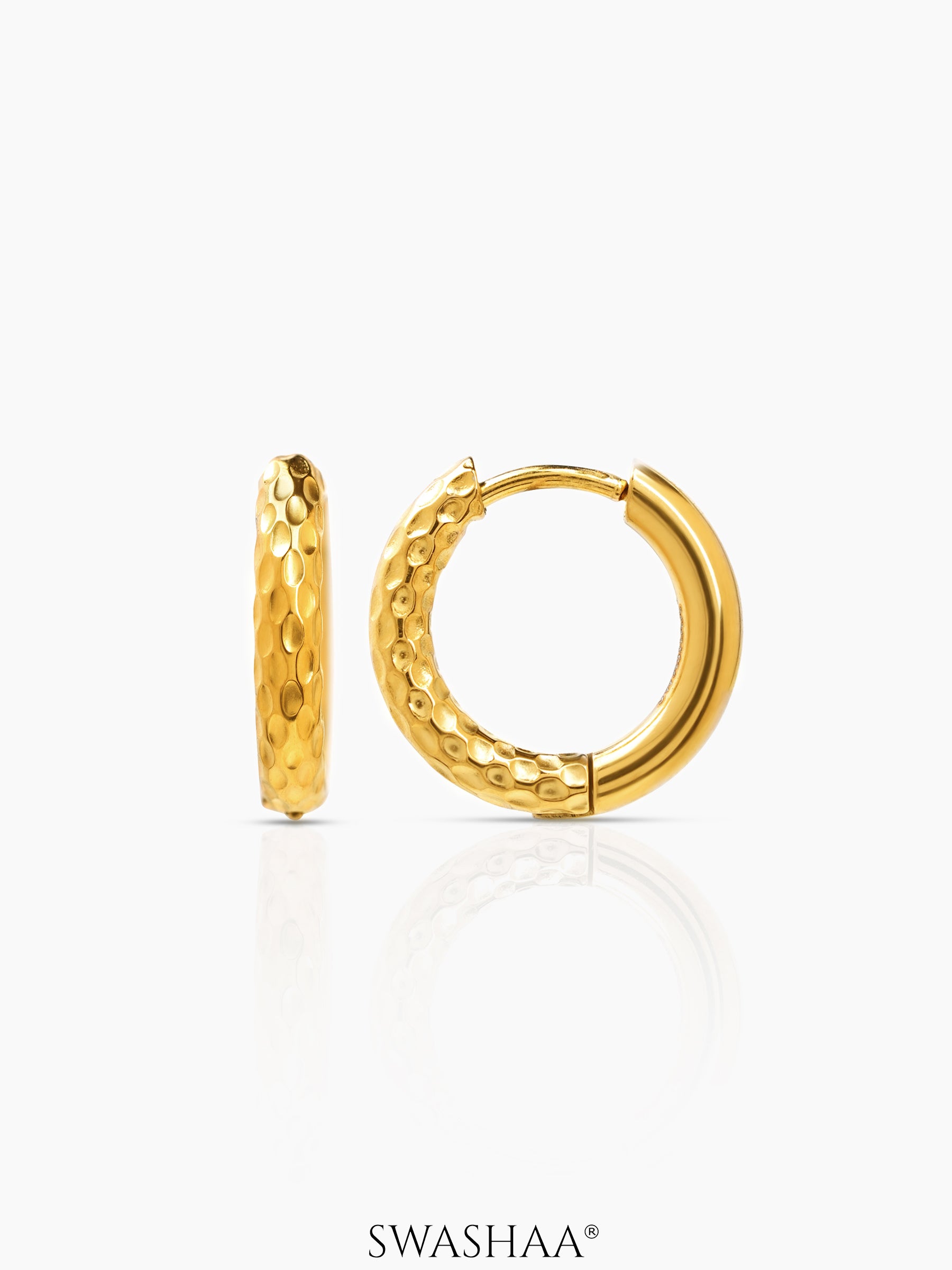 Zarek Textured Men's Hoop Earrings