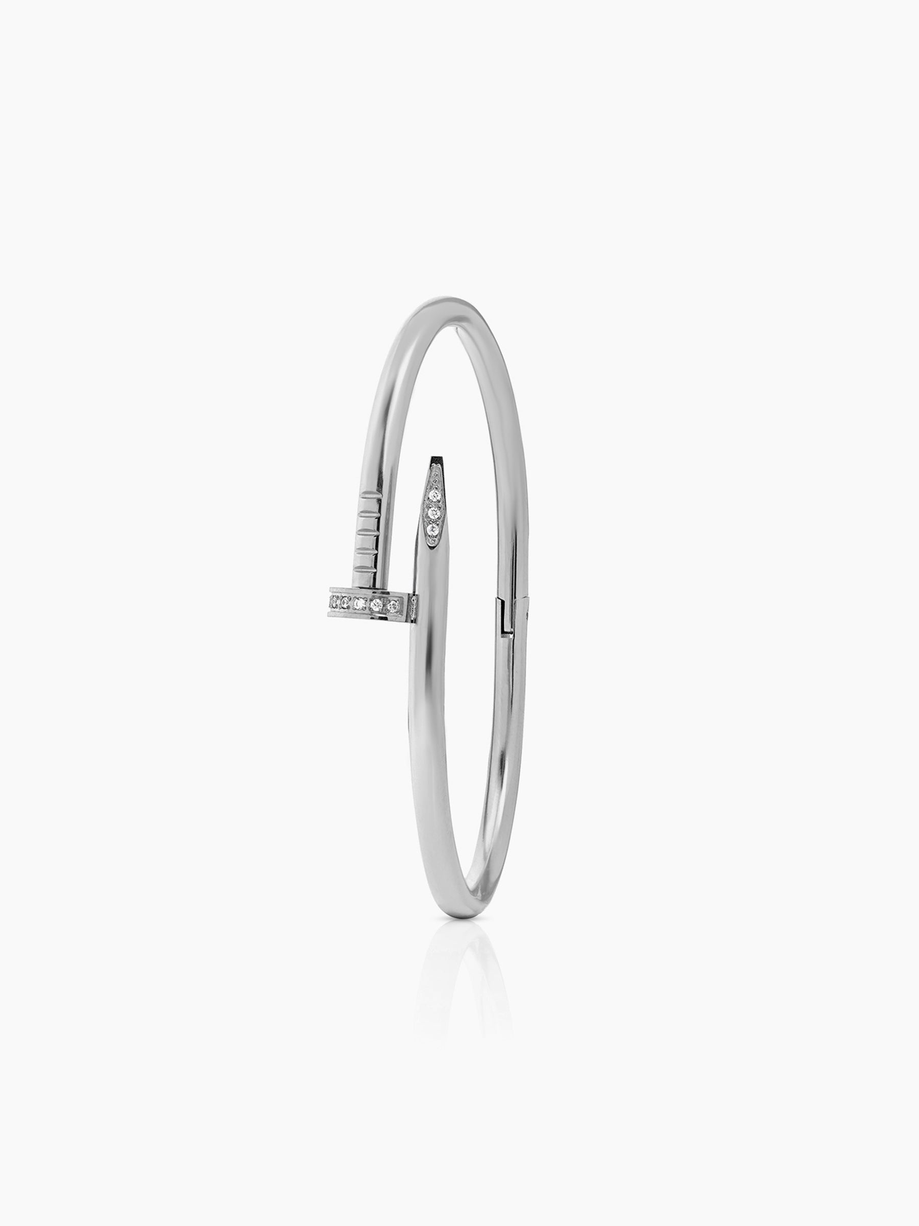 Zayden Diamond Nail 18K Gold Plated Band Bracelet