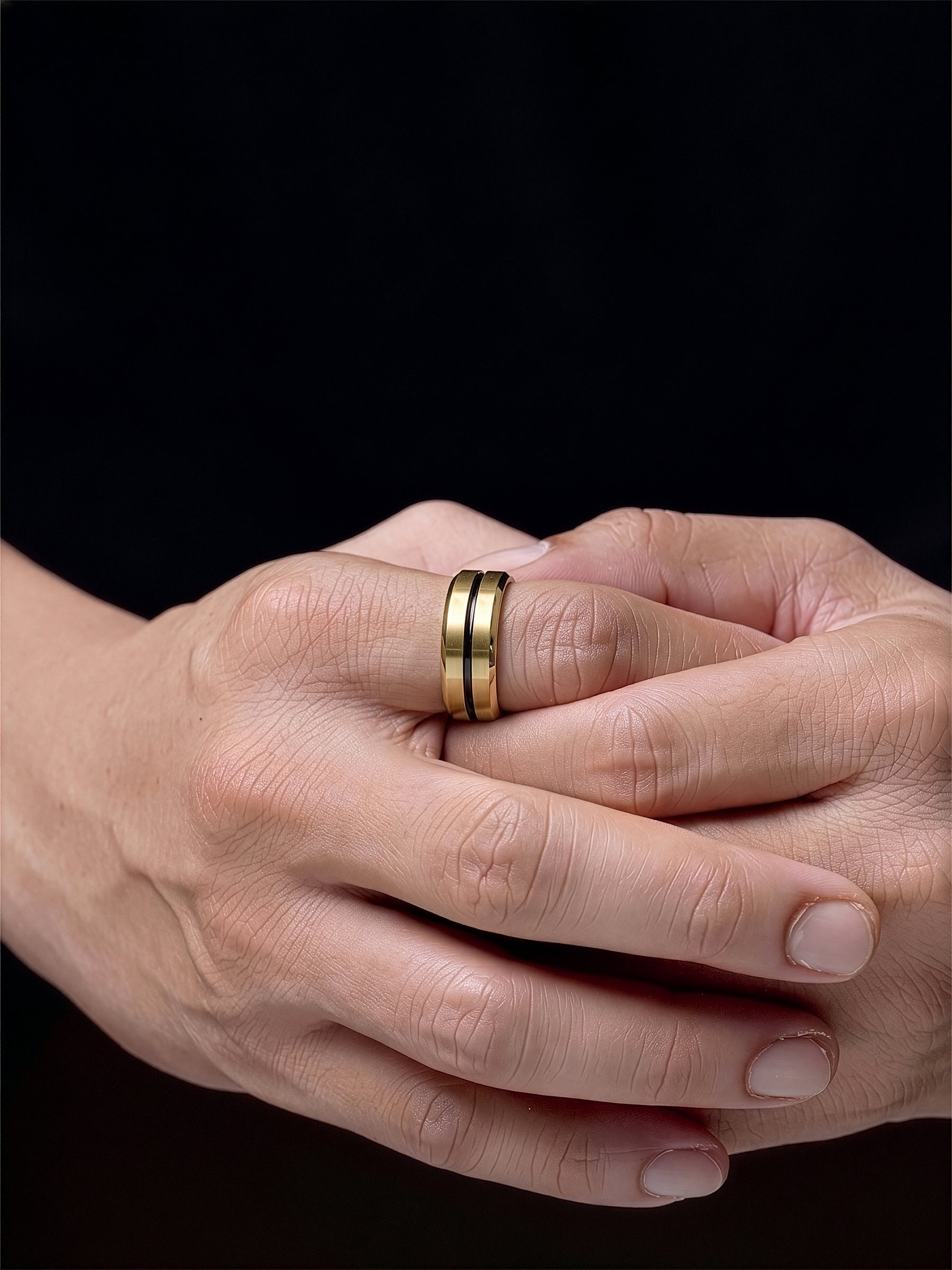 Zayvorn Line 18K Gold Plated Men's Ring - Swashaa