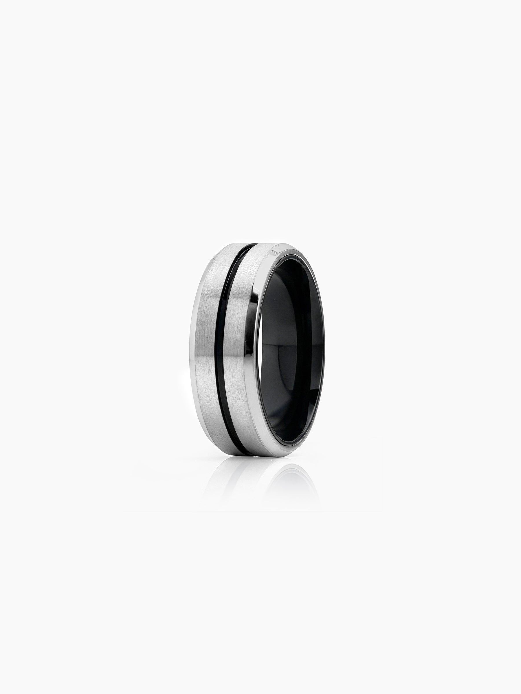 Zayvorn Line Silver Men's Ring - Swashaa
