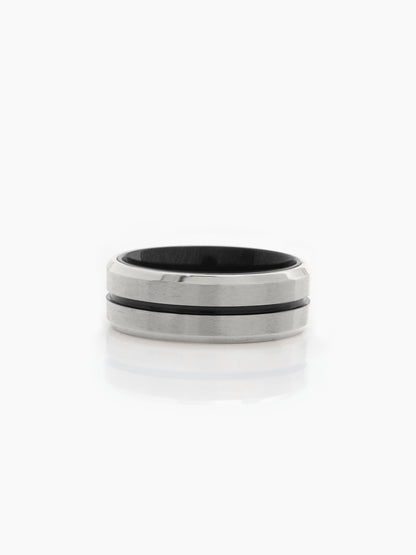 Zayvorn Line Silver Men's Ring - Swashaa