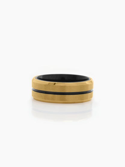Zayvorn Line 18K Gold Plated Men's Ring - Swashaa