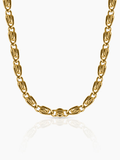Zeke Twisted 18K Gold Plated Men's Chain