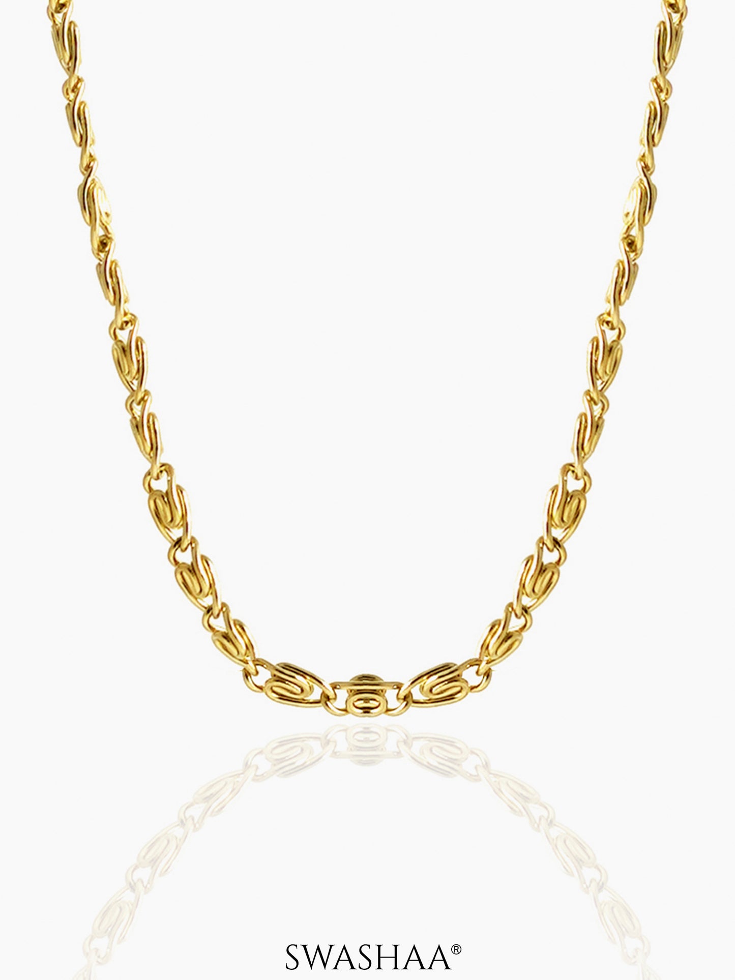 Zeke Twisted 18K Gold Plated Men's Chain