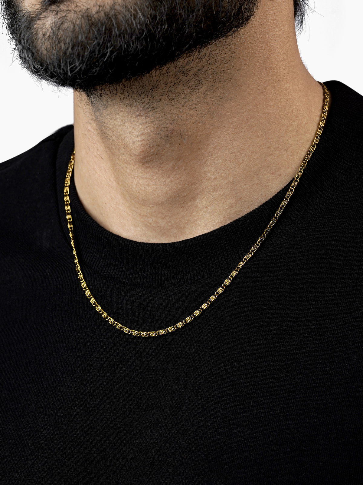 Zeke Twisted 18K Gold Plated Men's Chain