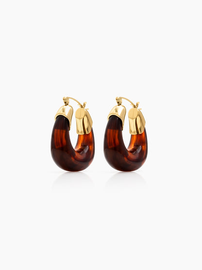 Zenvia 18K Gold Plated Women's Hoop Earrings
