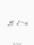 Zeph Music Note Men's Stud Earrings